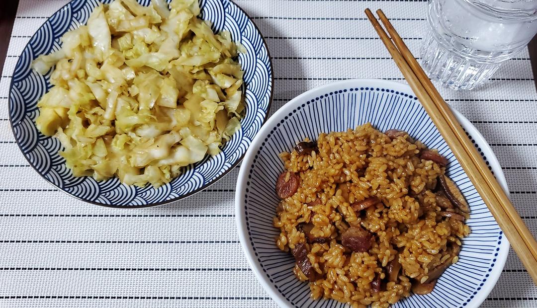 香菇腊肠焖饭
