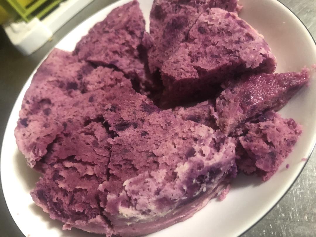 低卡•无敌简单🔥微波炉‼️紫薯酸奶蛋糕