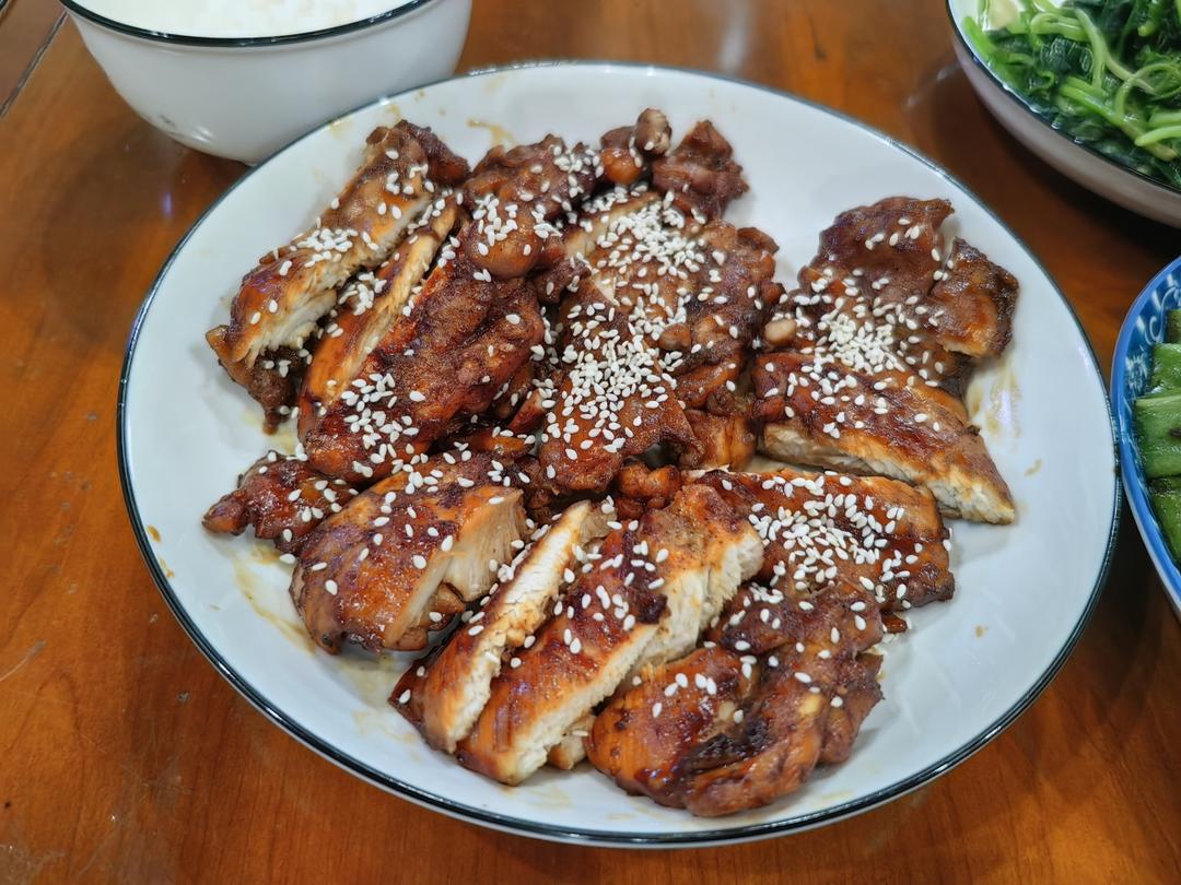 不放一滴油的照烧鸡腿饭