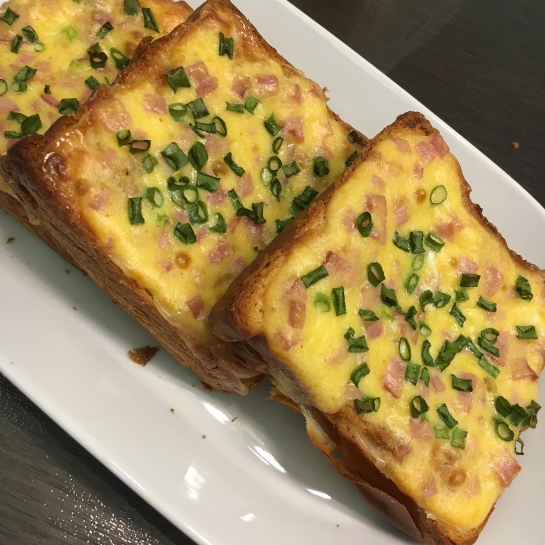 真的好好吃❗️芝士火腿葱香岩烧吐司🍞