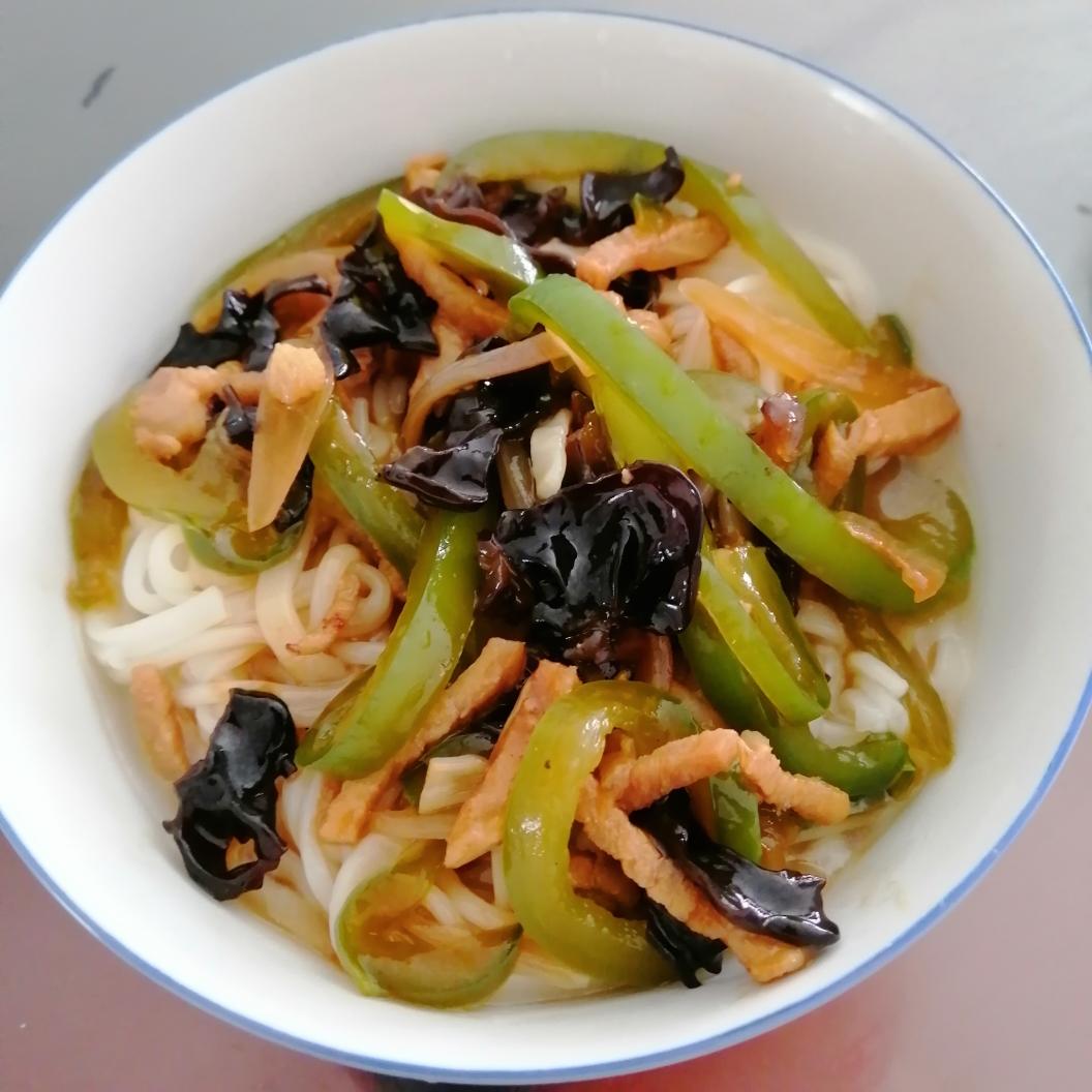 青椒肉丝面