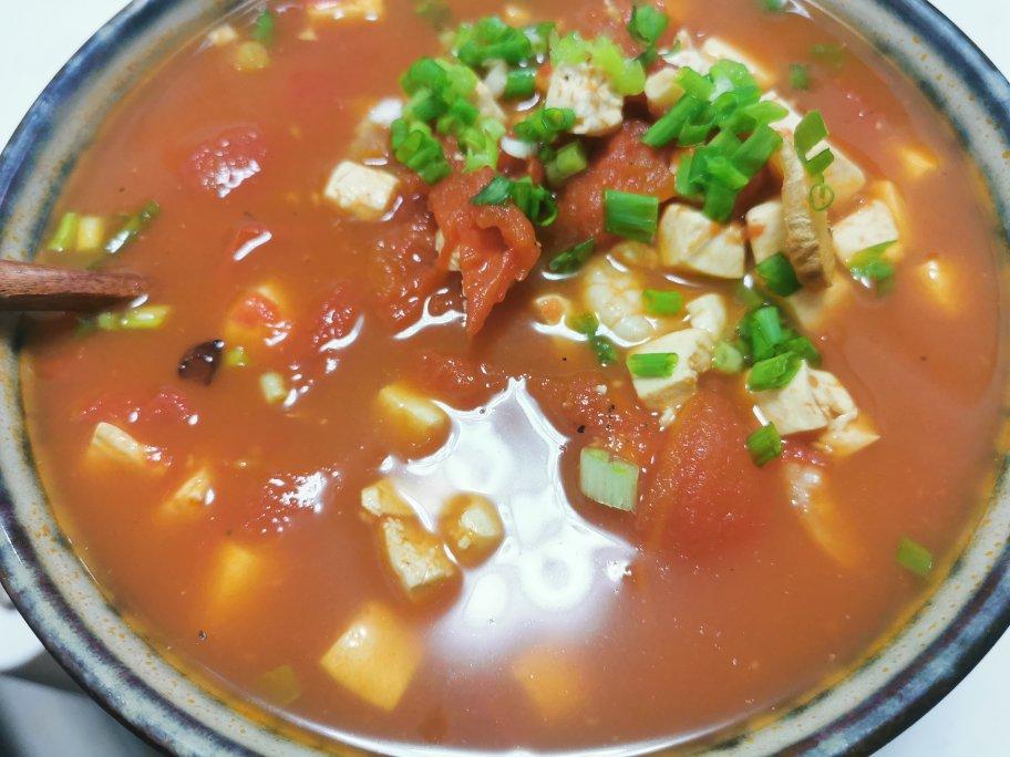 营养减脂番茄豆腐虾仁汤