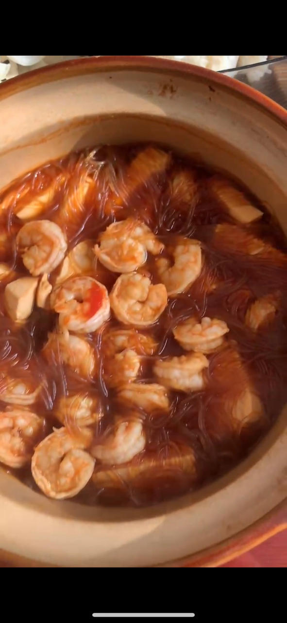 豆腐虾仁粉丝煲