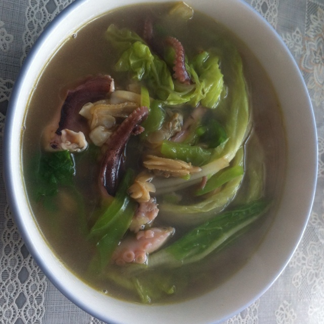 蛤蜊小白菜汤