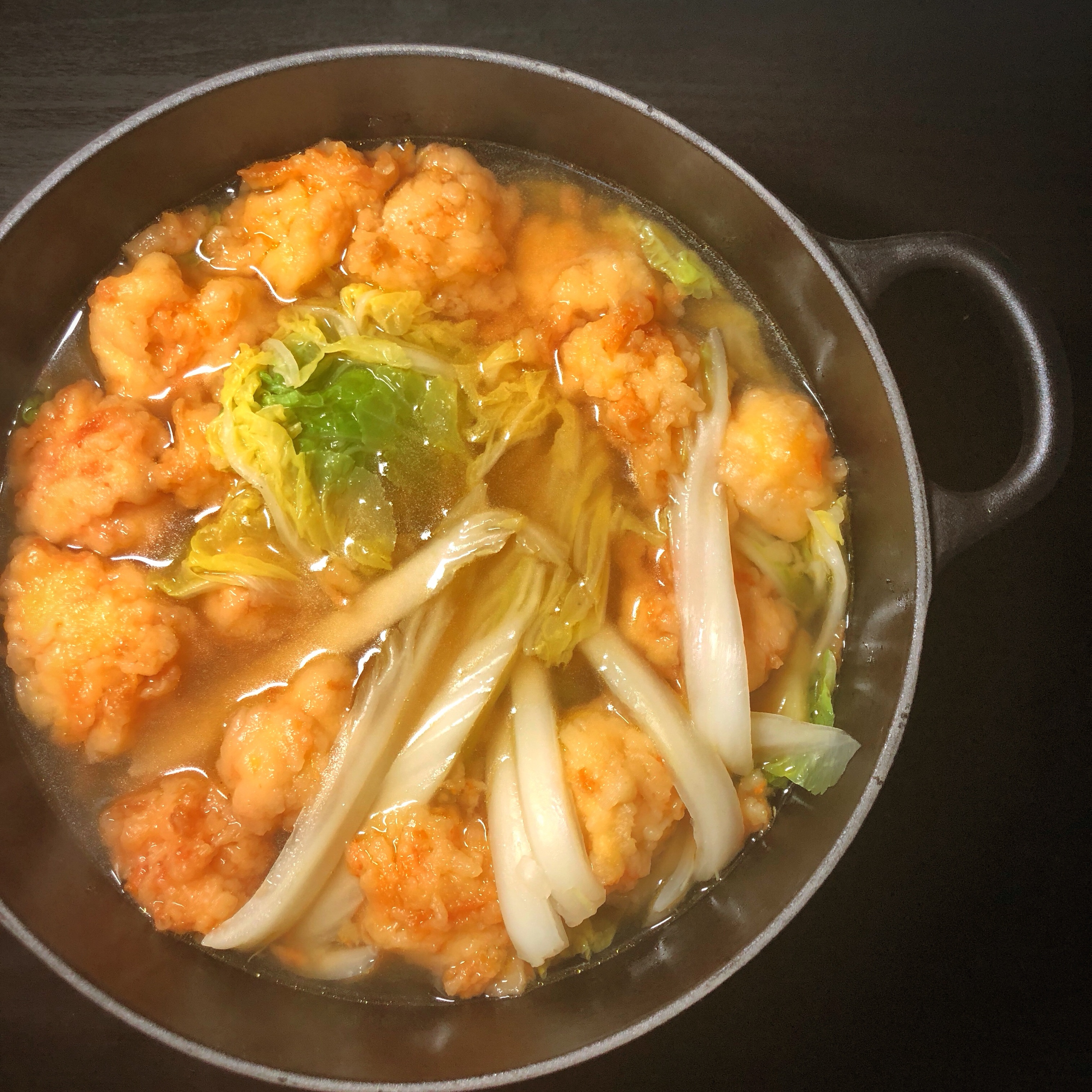 白菜素丸子汤的做法