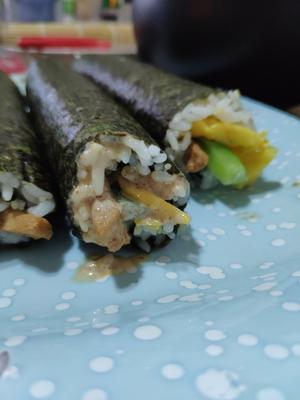 夏季轻食-黄瓜猪肉蛋皮寿司卷的做法 步骤9