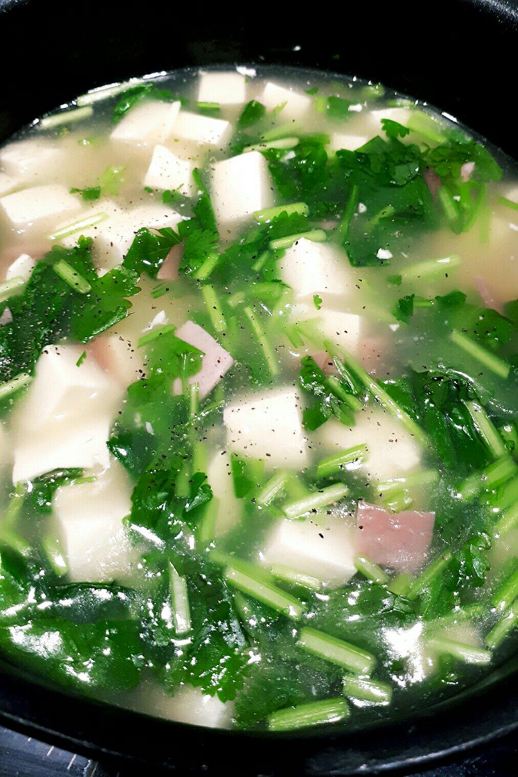 shashas做的香菜豆腐羹