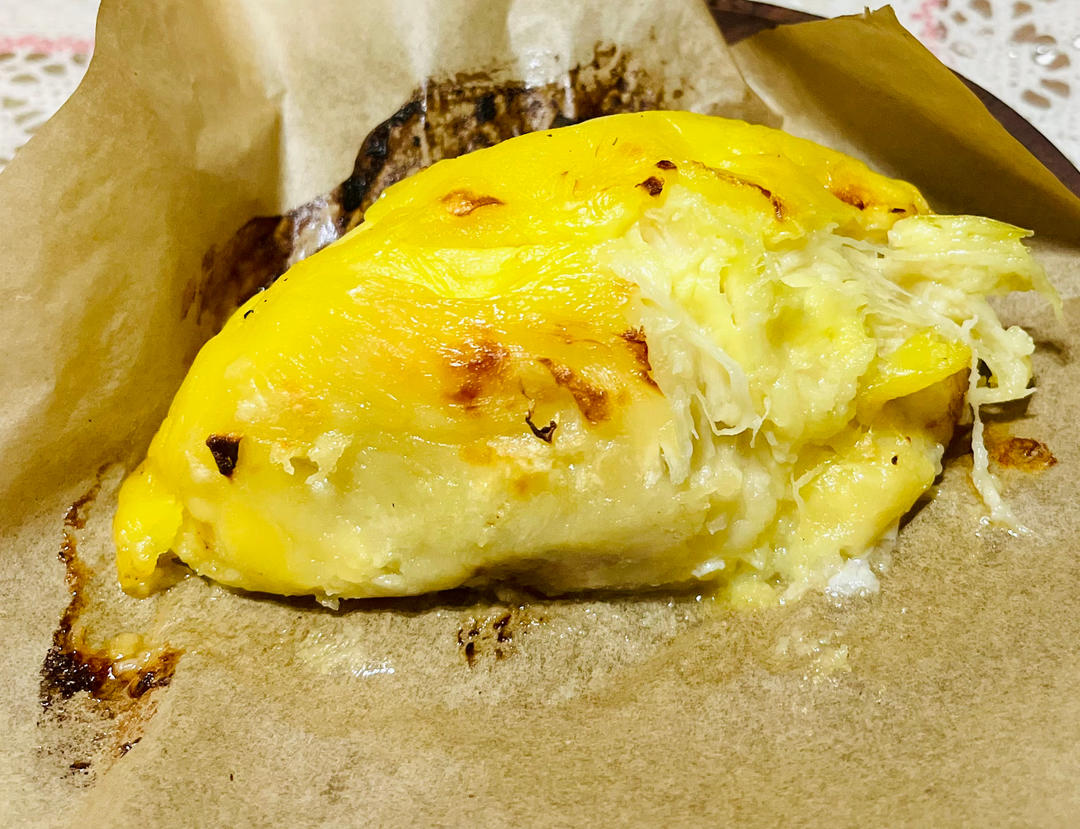 超好吃的低糖榴莲巴斯克蛋糕 4寸