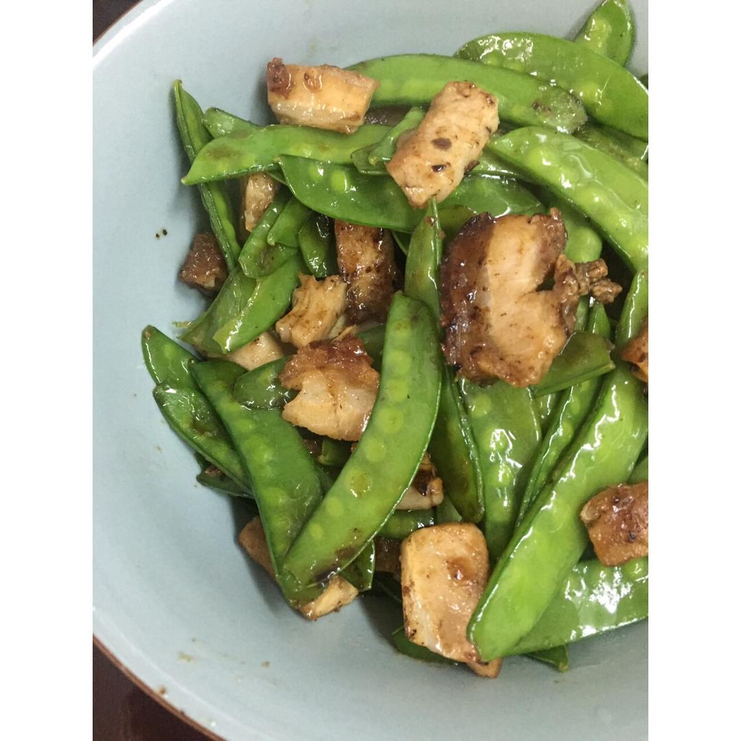 荷兰豆炒烧肉