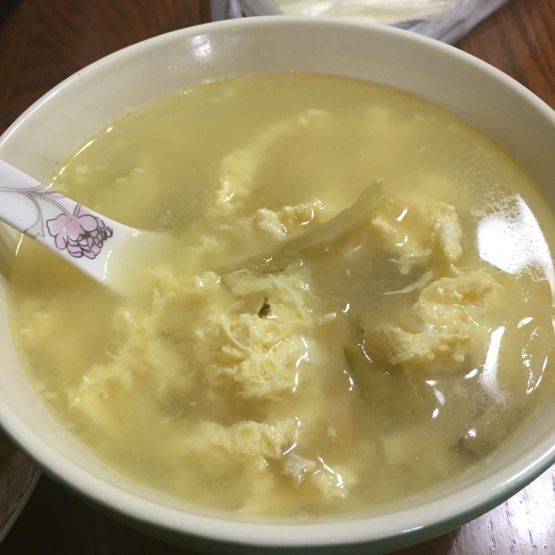 小小河妈咪做的榨菜蛋花汤