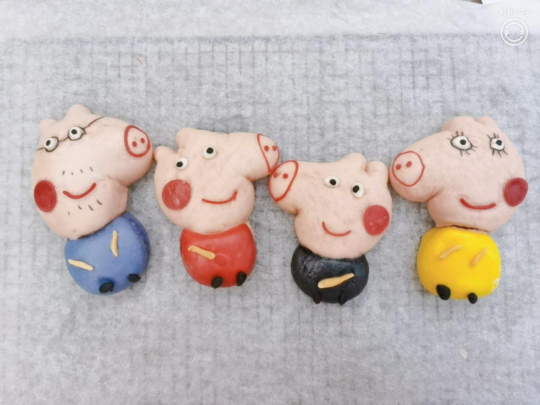 （原创）六一儿童节礼物——小猪佩琪乔治幸福的一家馒头叉烧包
