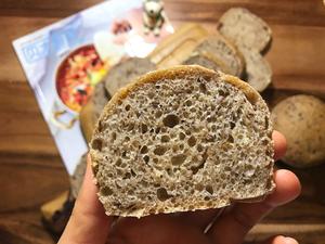 亚麻籽全麦面包（不揉面不整形）的做法 步骤12