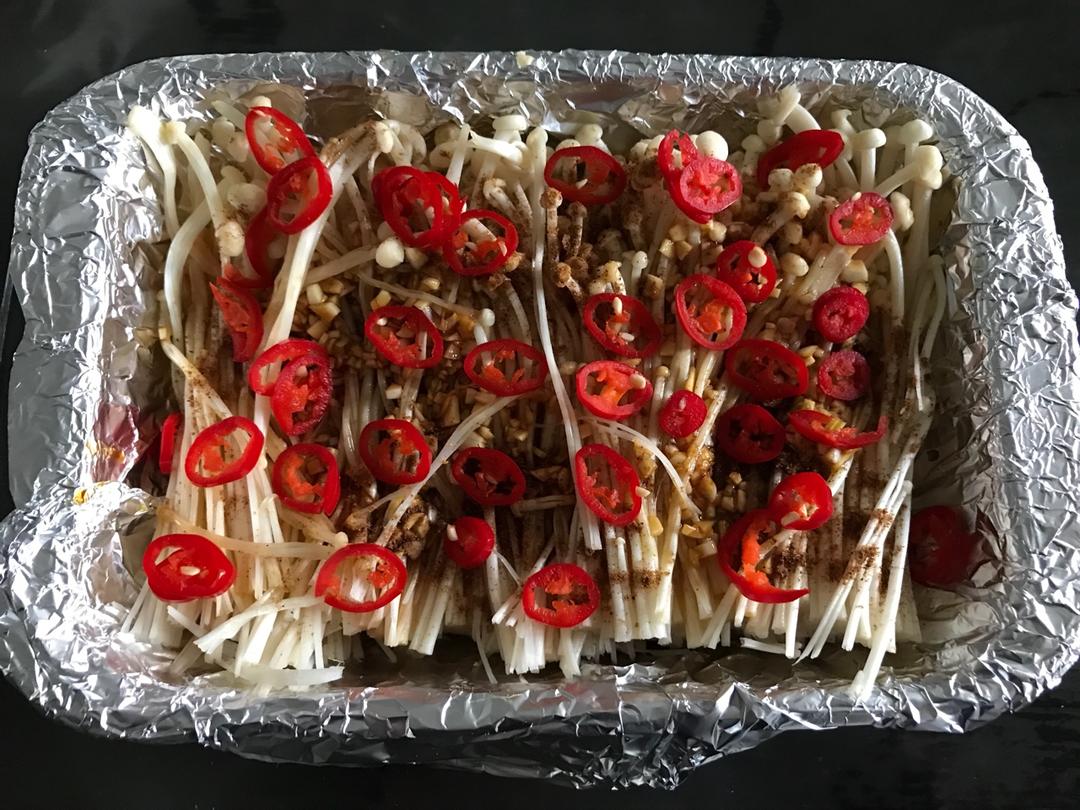 蒜蓉孜然烤金针菇