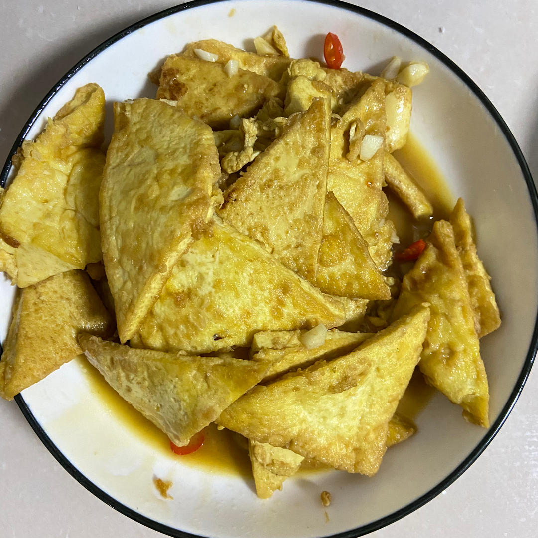 焖煎豆腐