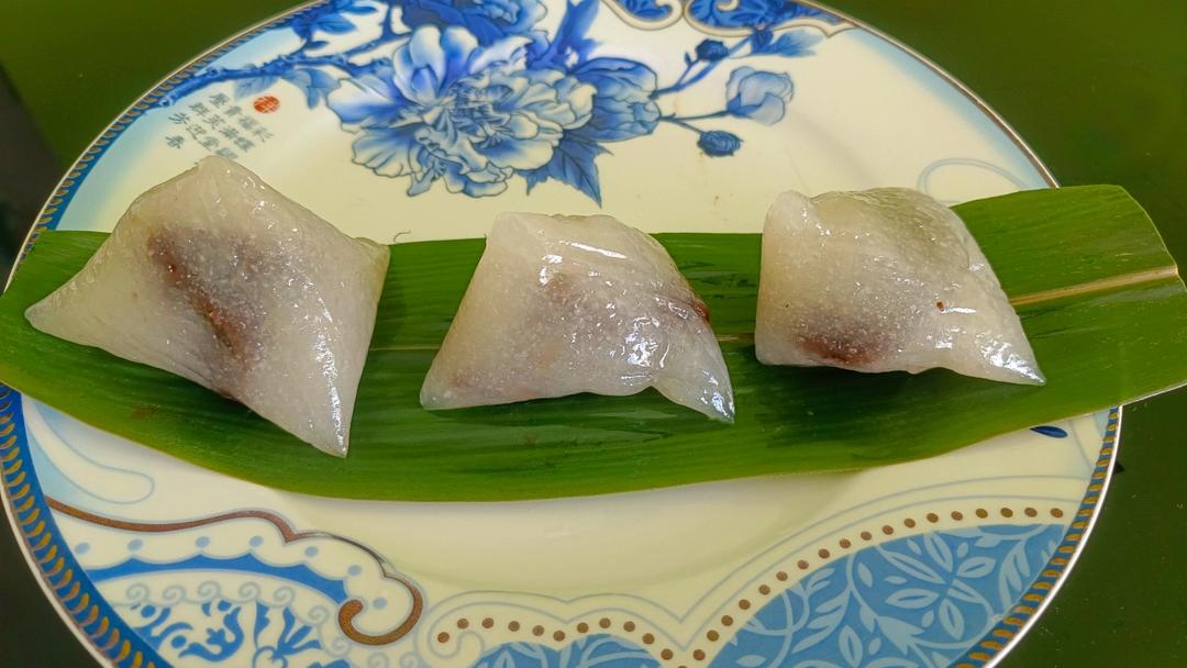 红豆沙绿西米粽