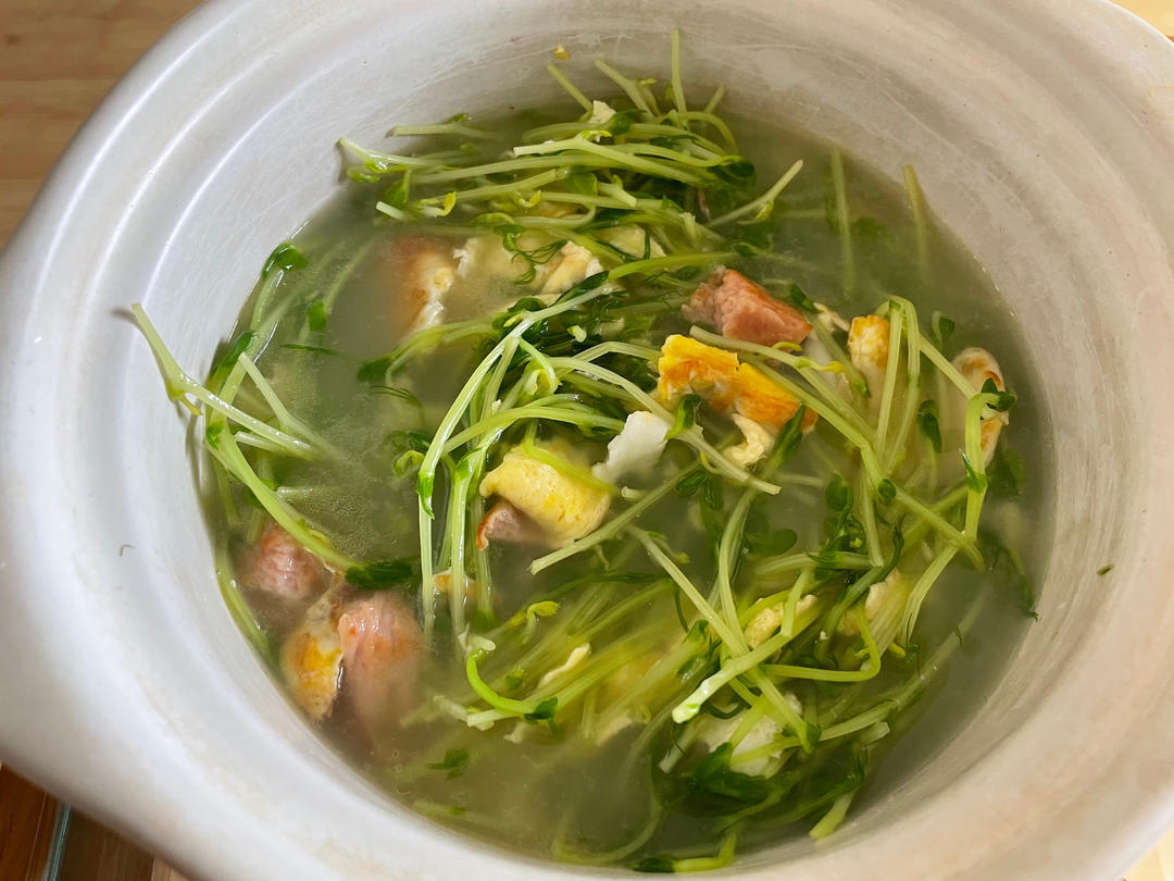上汤翡翠豆苗