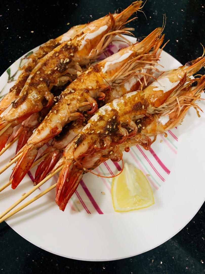 在家也能做出日料店的盐烤大虾~