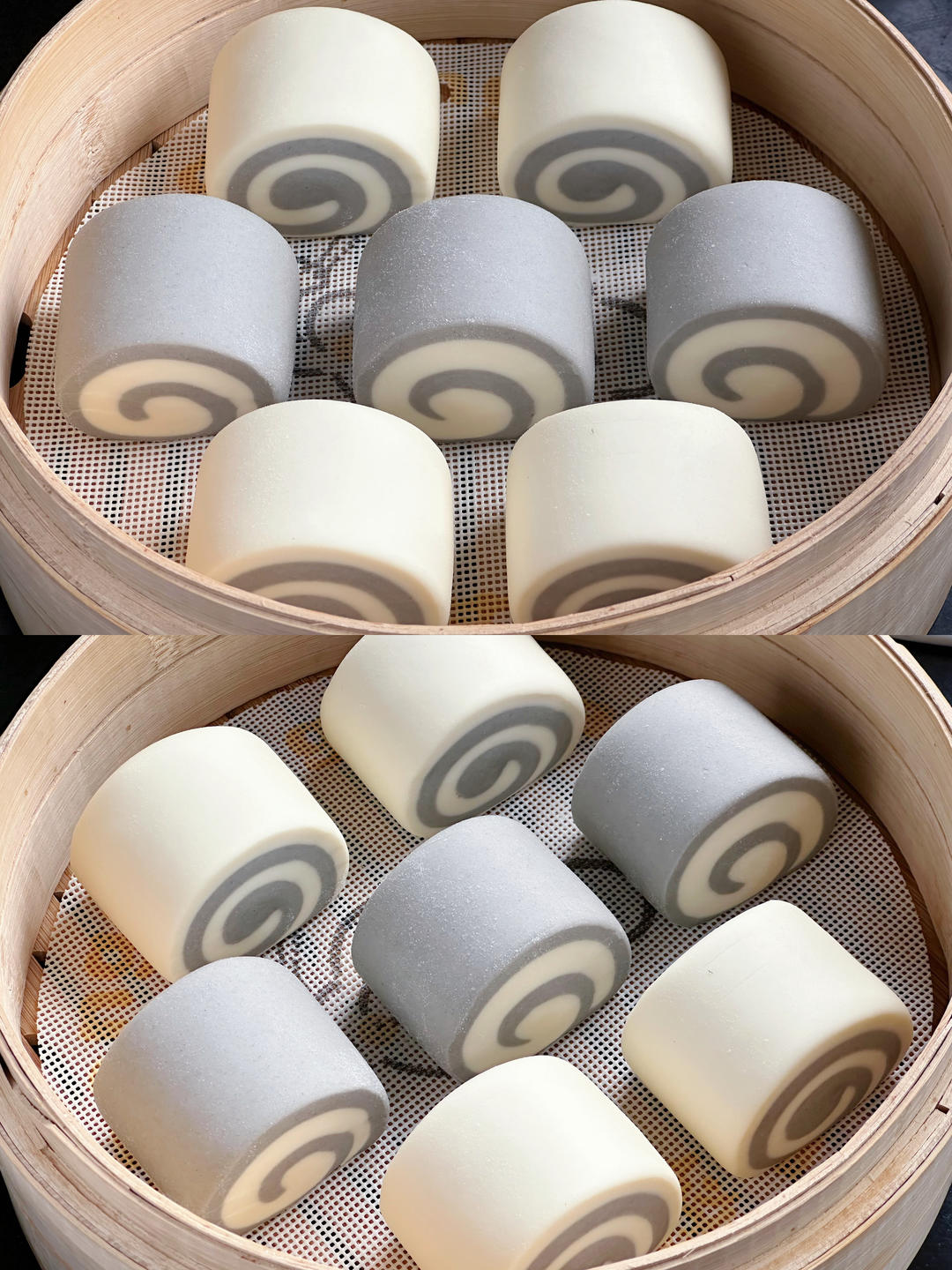 超级松软‼️双色黑芝麻馒头…营养补钙好帮手！