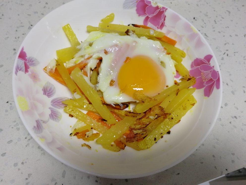 快手早餐—马铃薯火腿蛋