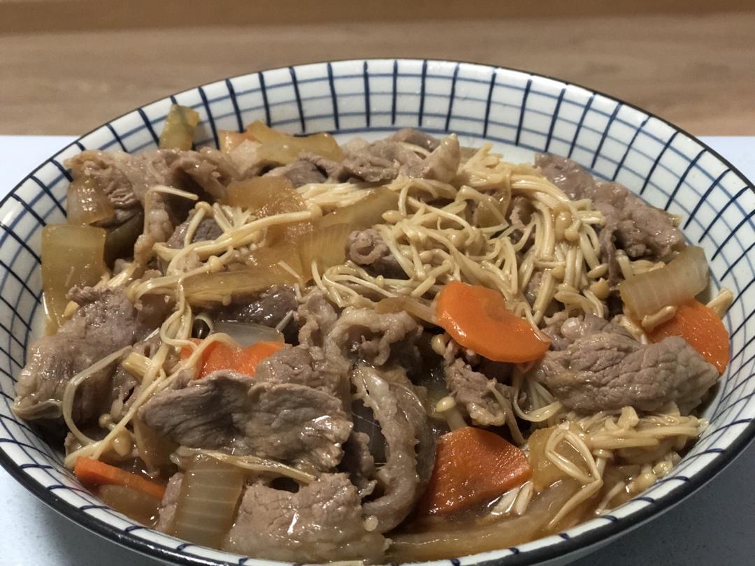 肥牛金针菇盖浇饭——秒杀吉野家肥牛饭