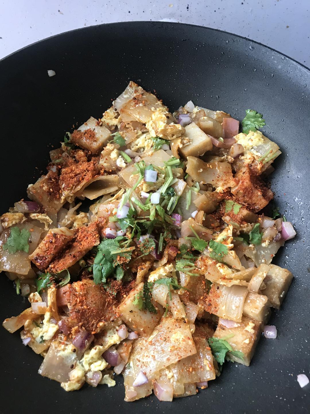 家庭炒「烤冷面」的做法