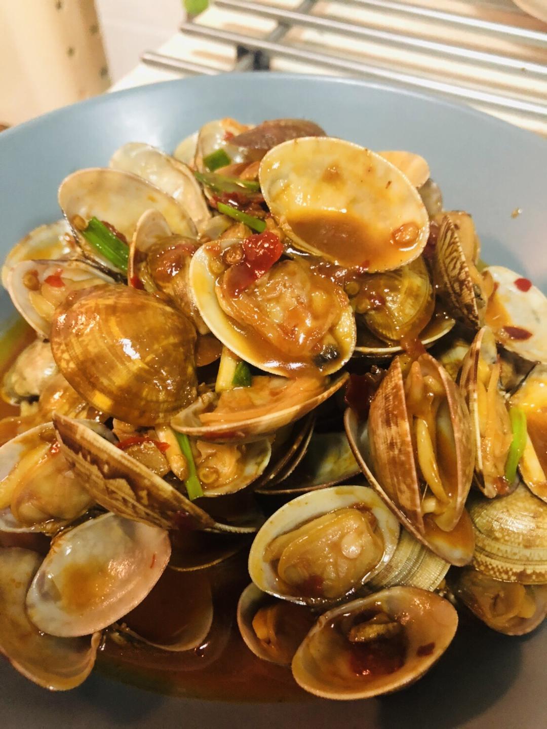 辣炒花蛤的做法
