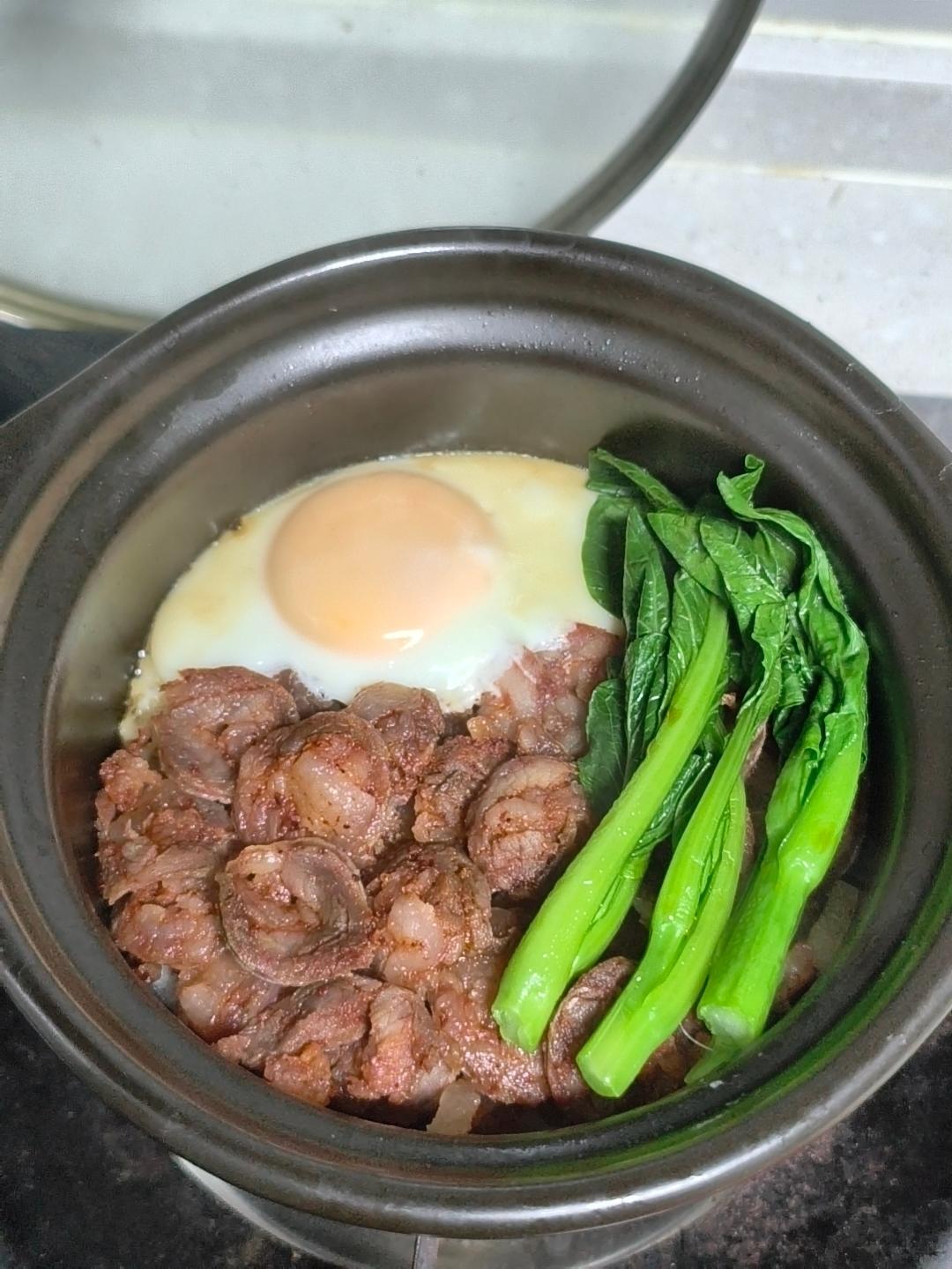 香喷喷的🍲腊肠煲仔饭（砂锅版）超简单神速