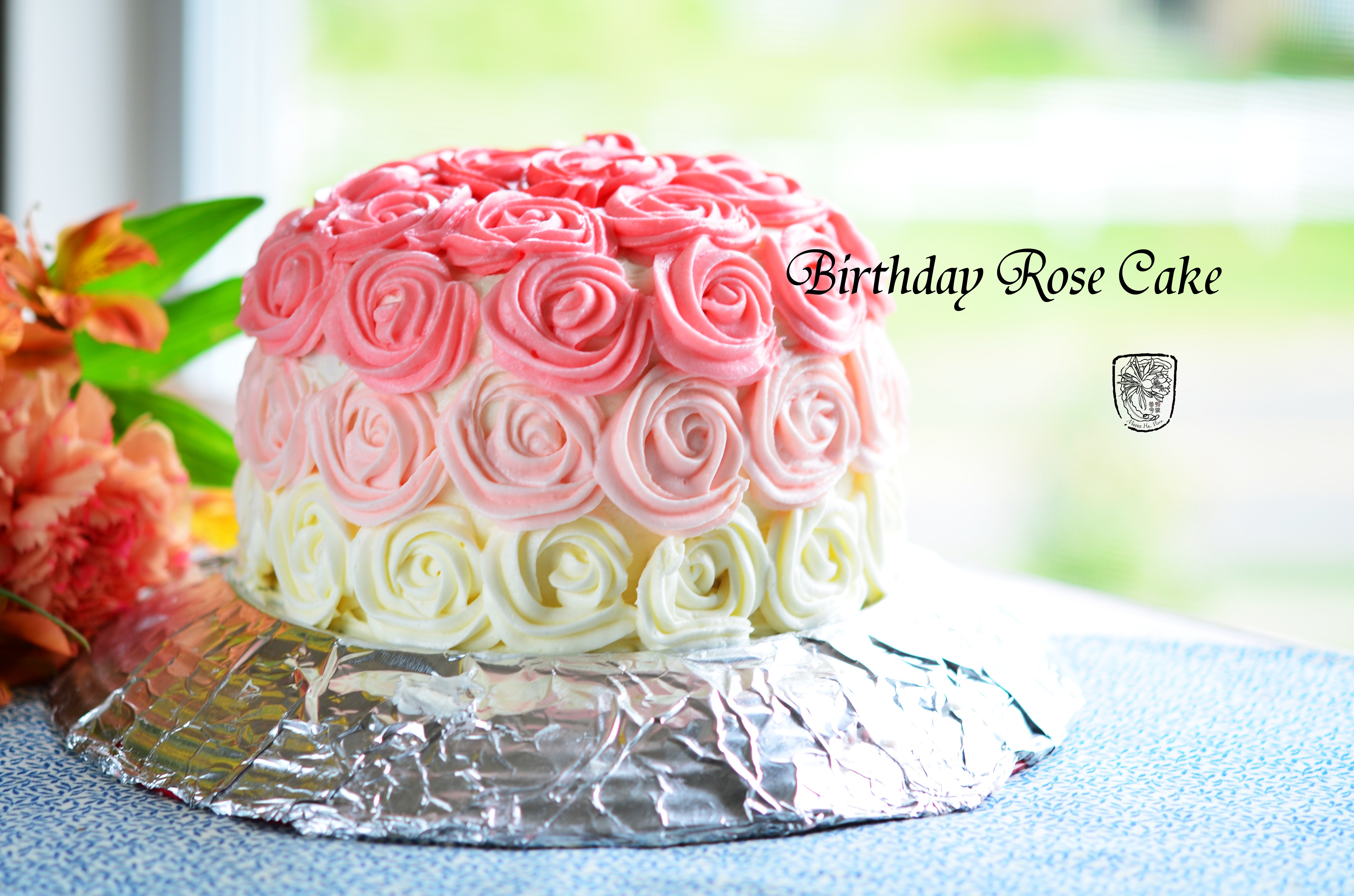 极简的浪漫——Rose Swirl Cake（玫瑰蛋糕）
