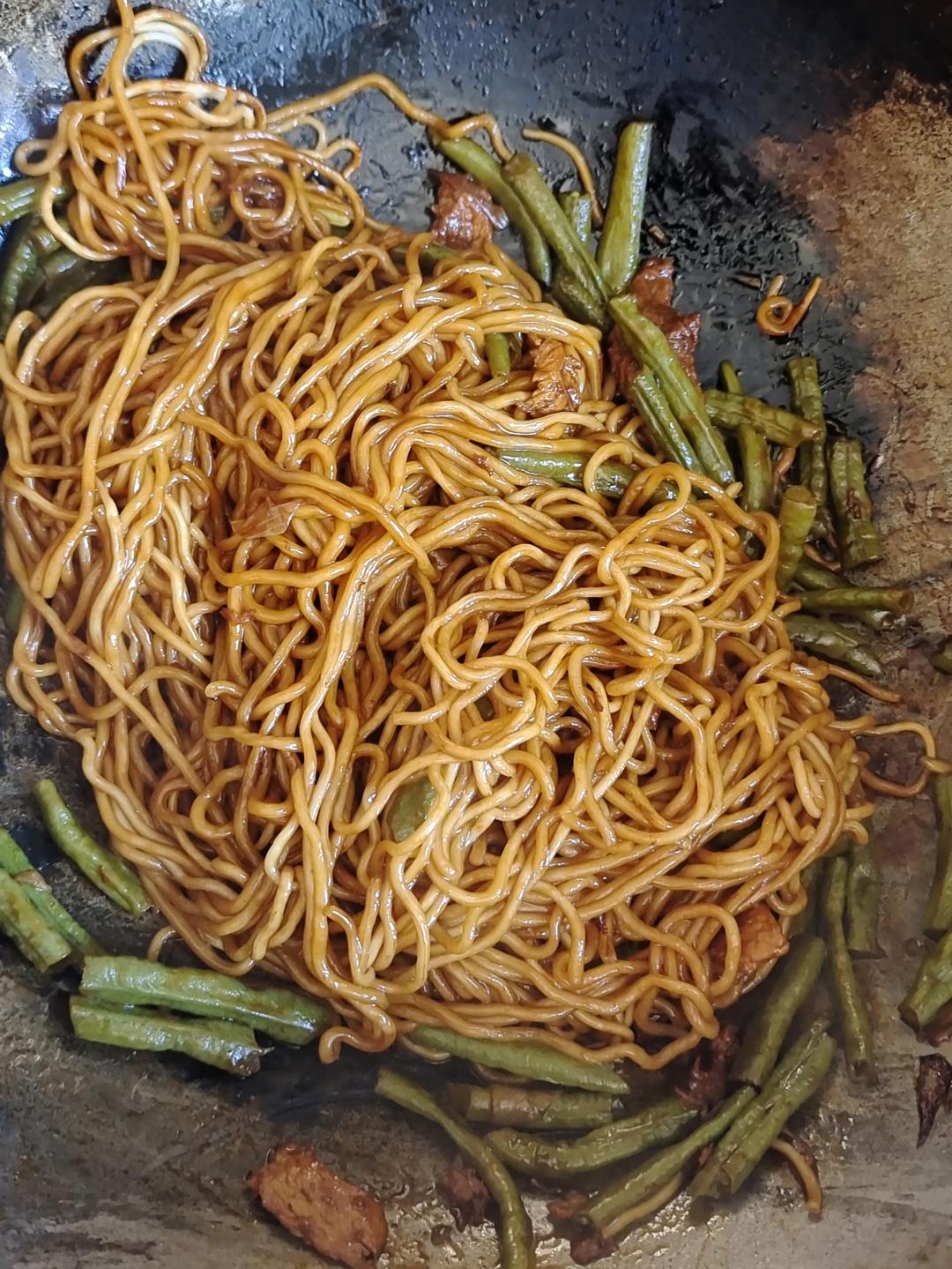 地道老北京扁豆焖面 豆角焖面 太好吃小心吃撑哦