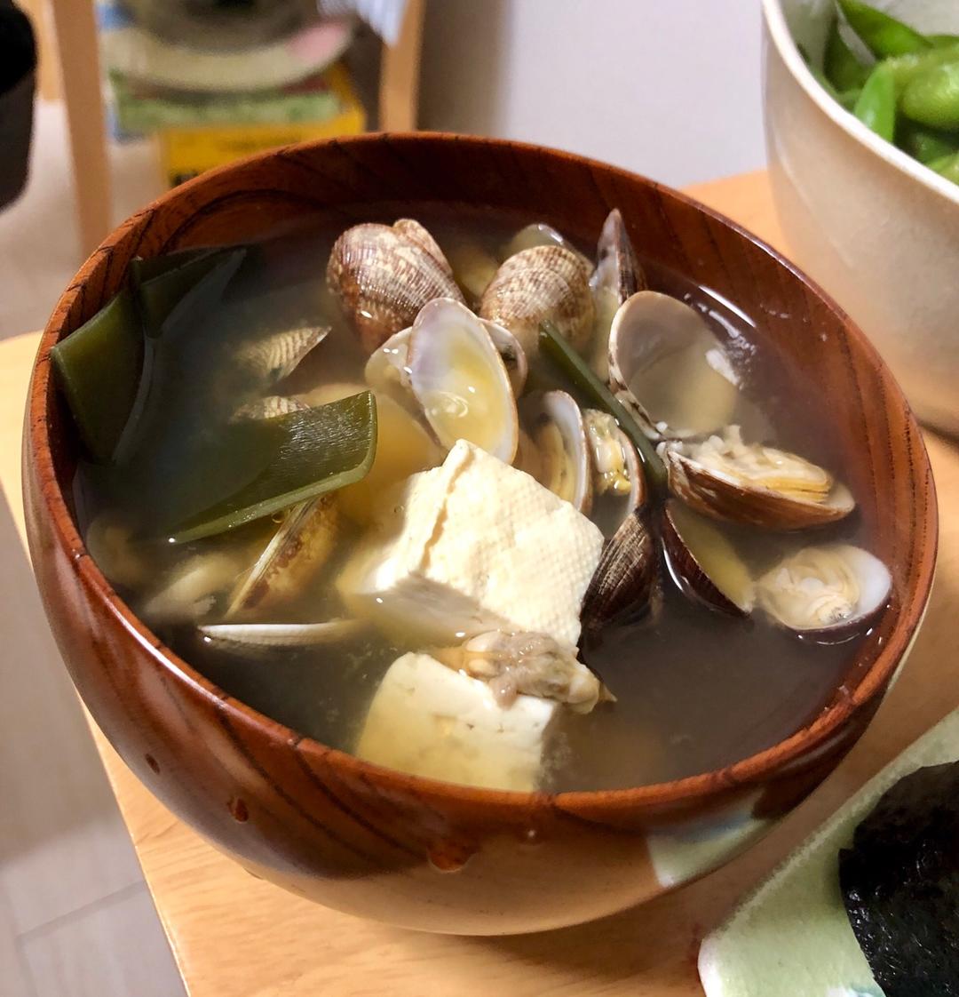日式味增花蛤汤