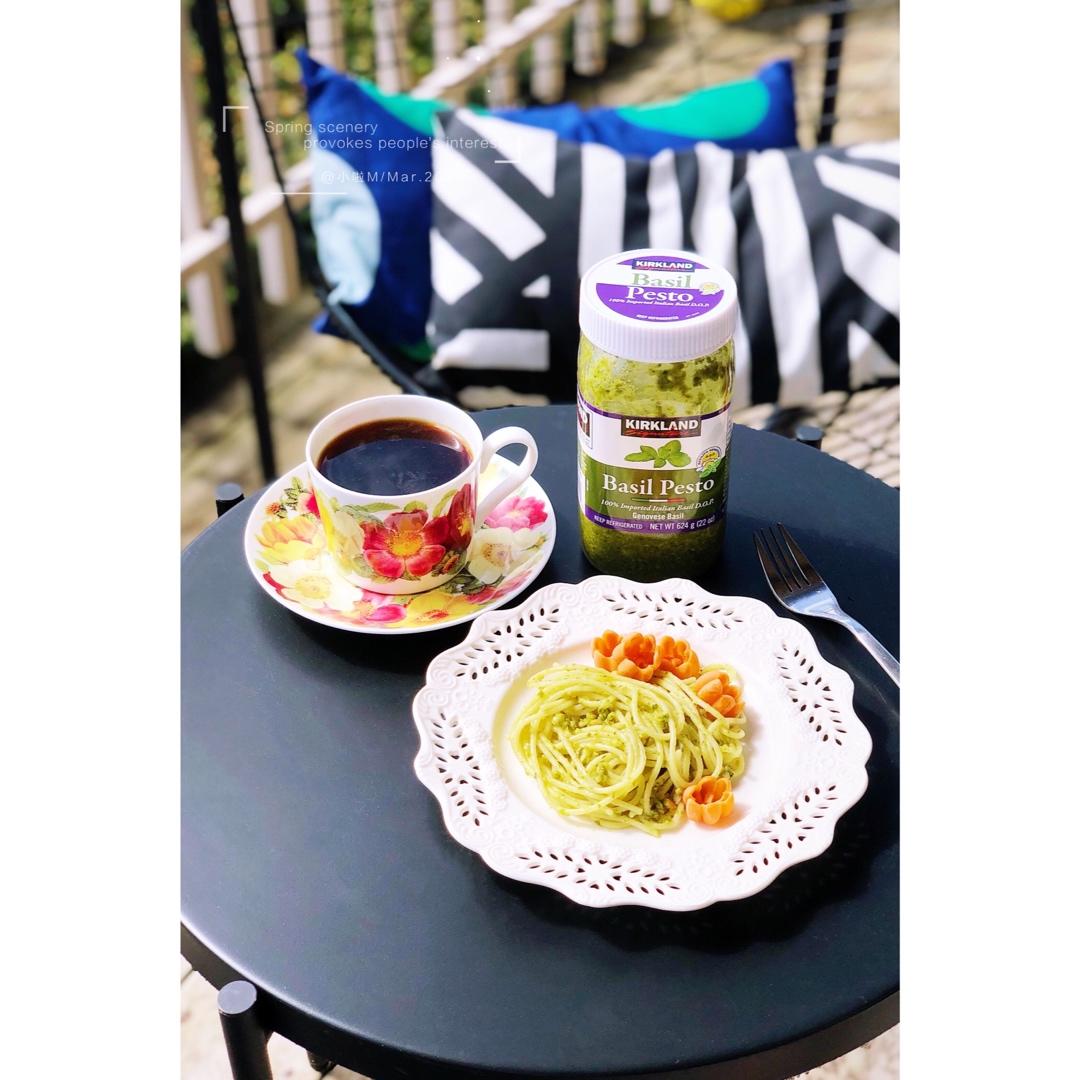 绿色意面 Pesto spaghetti