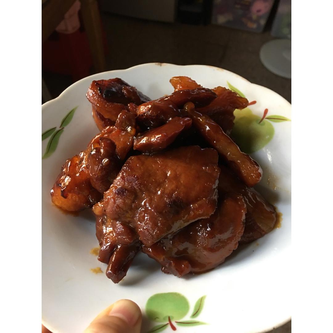 超简单平底锅叉烧肉，多汁味浓不能再快手