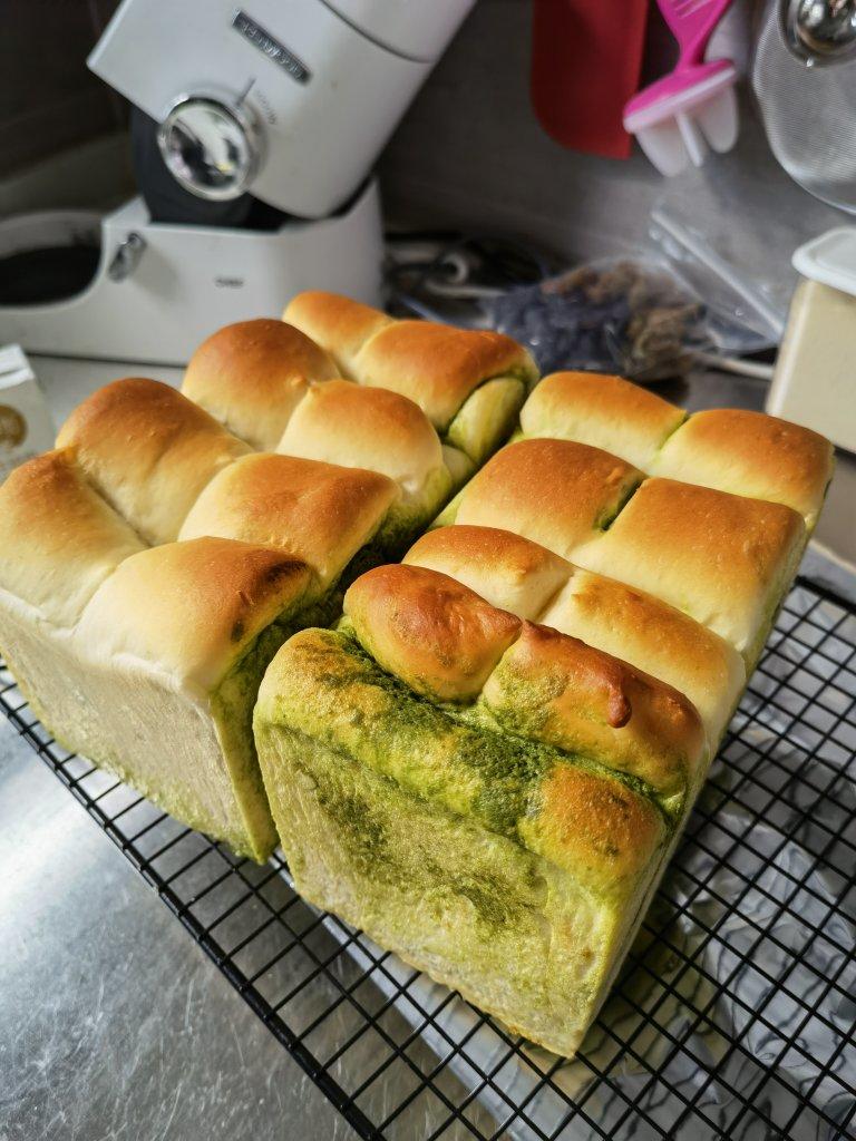 抹茶奶酥小金砖（70%中种吐司）