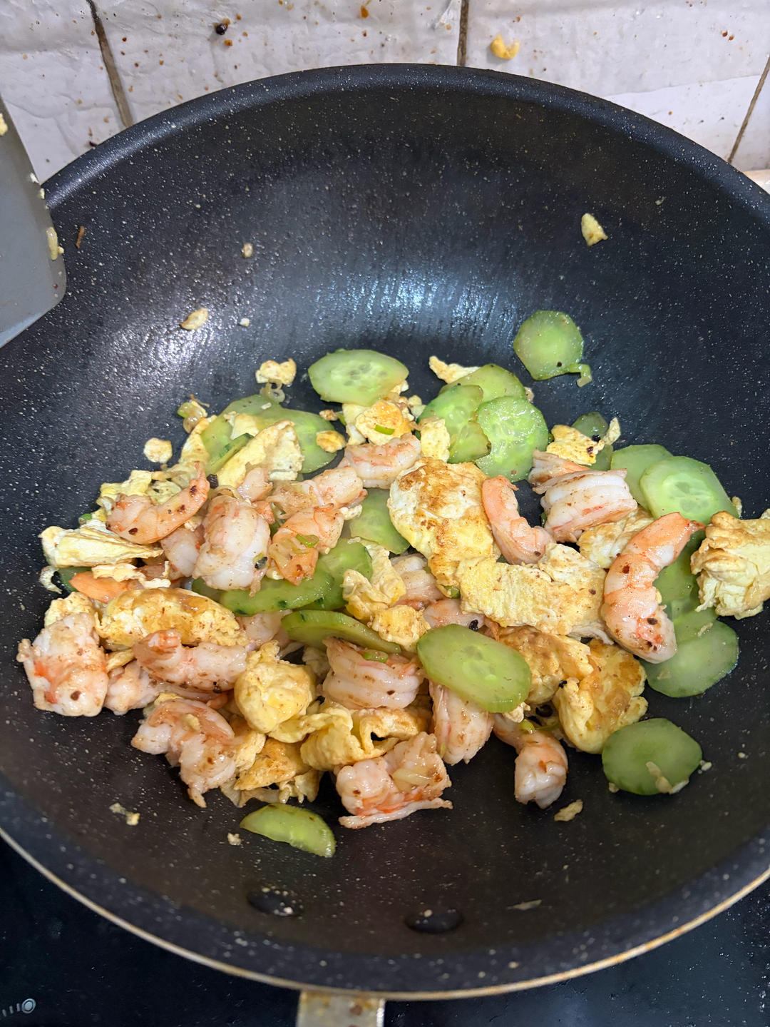 黄瓜虾仁鸡蛋