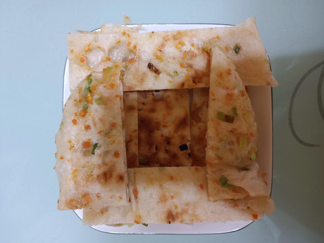 简单、不沾手的免揉隔夜发酵-宣软发面大饼（电饼铛-素食）