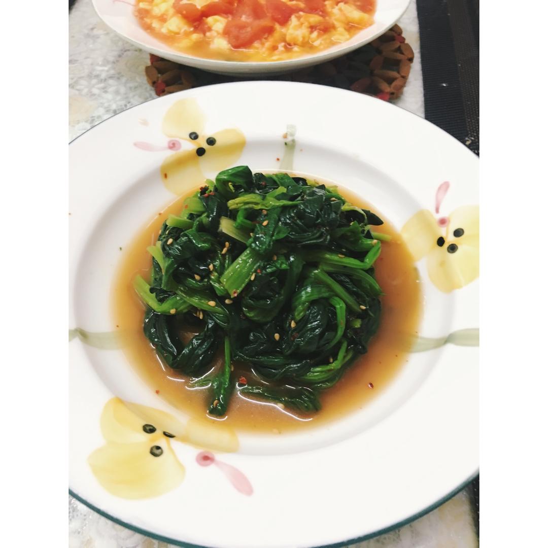 凉拌菠菜