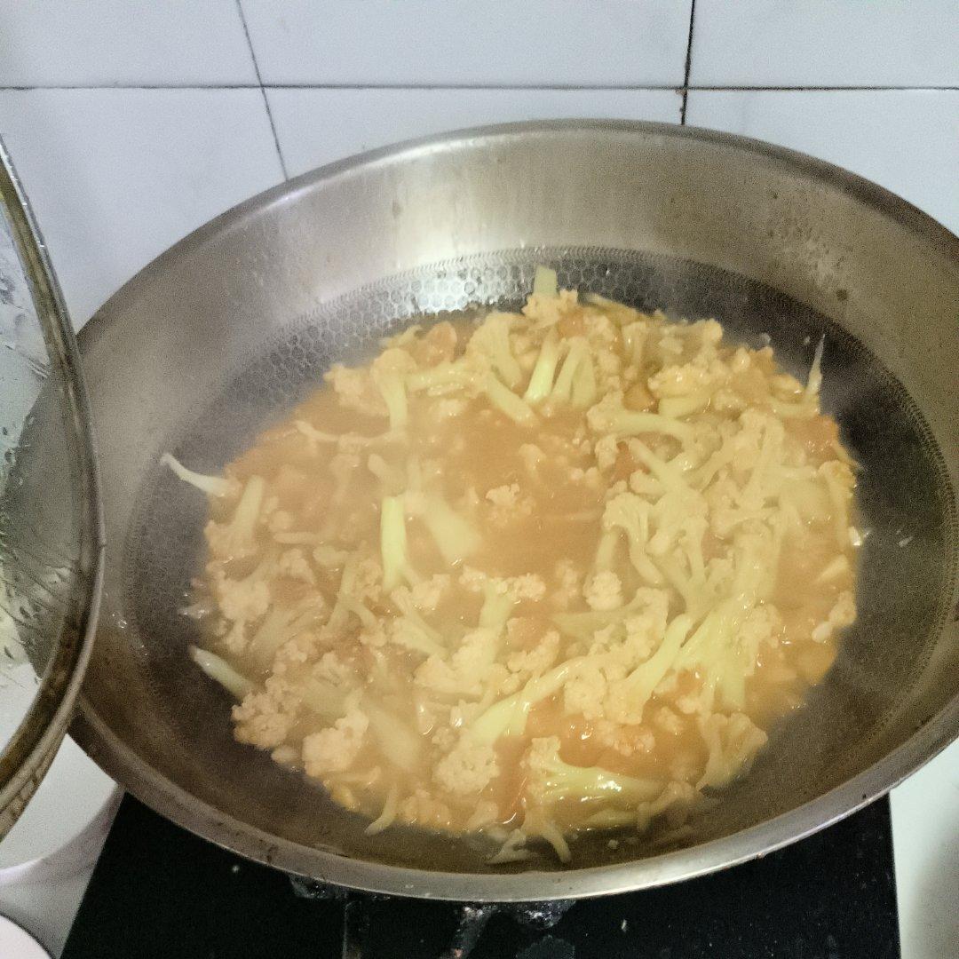 有机花菜炒西红柿