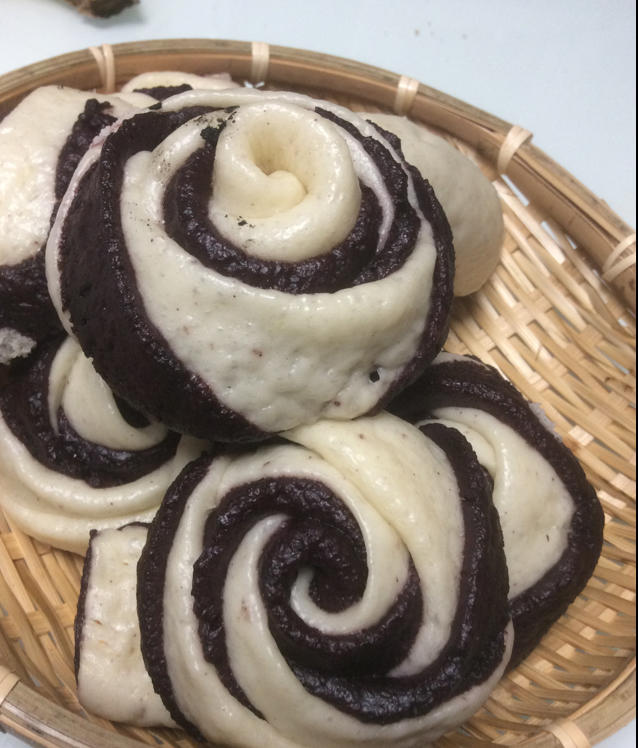紫薯玫瑰花馒头