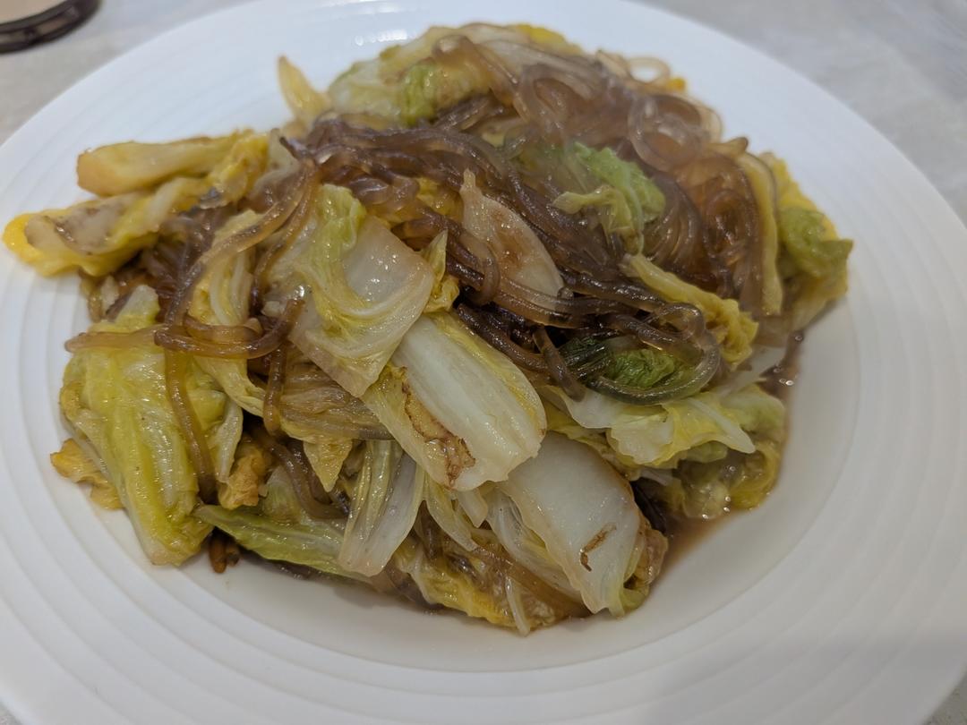 虾油白菜粉丝煲