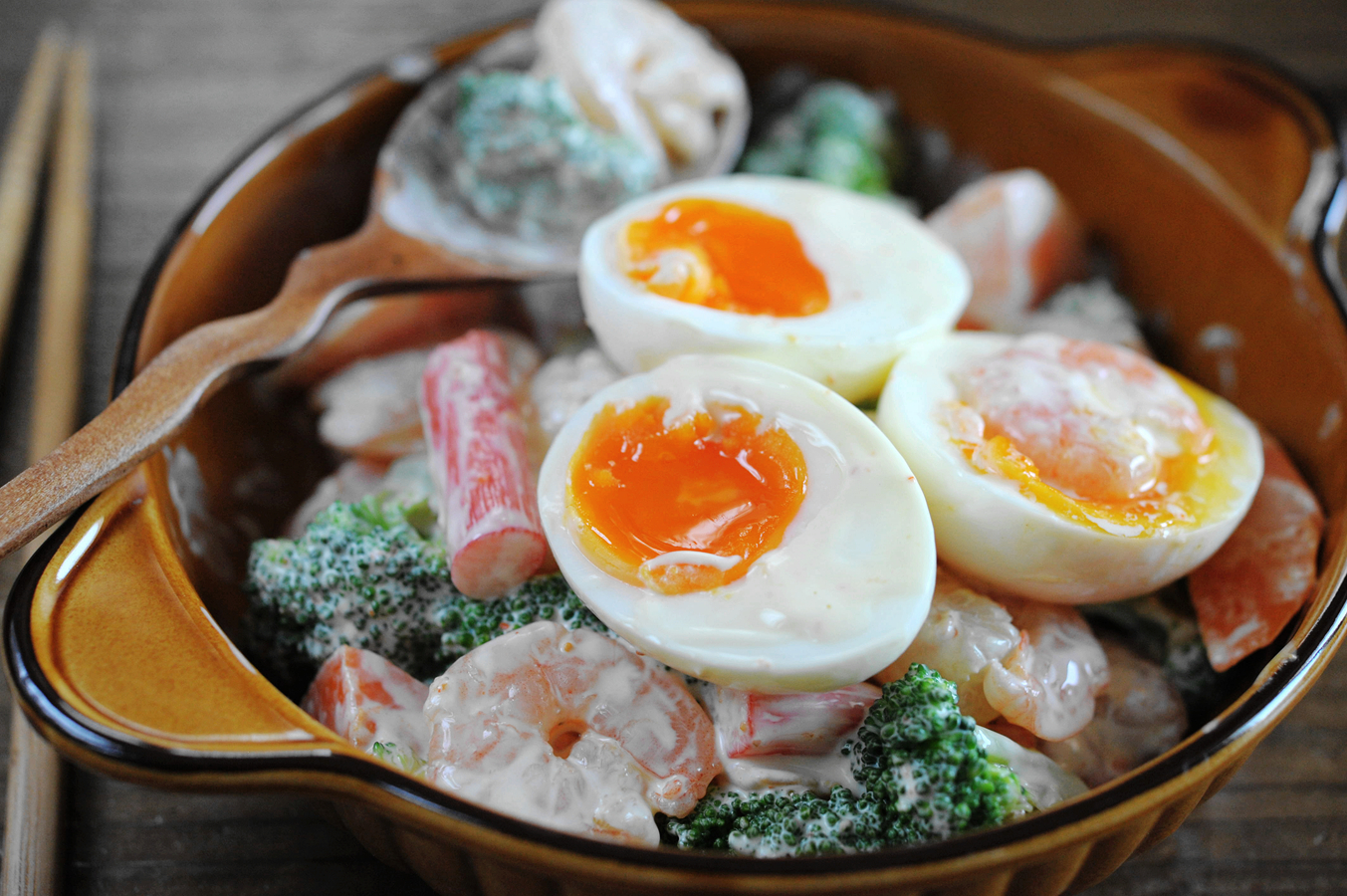 日式虾仁西兰花沙拉