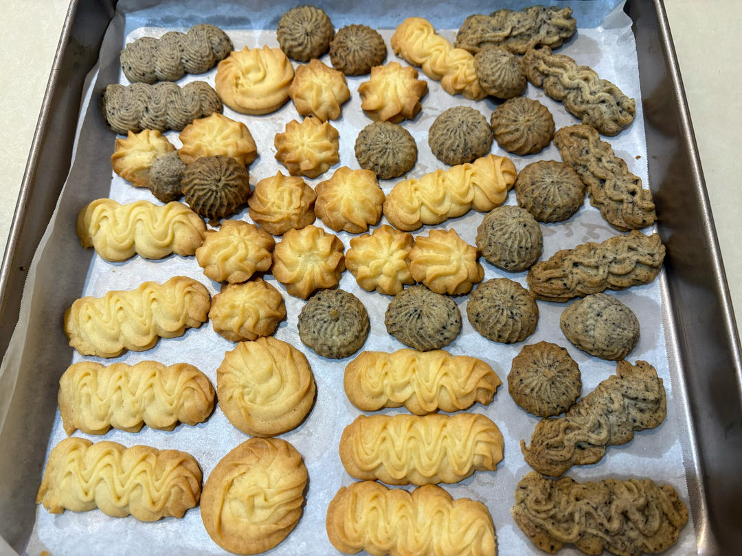 新手0失败淡奶油曲奇，超好打发超好挤！酥脆香！