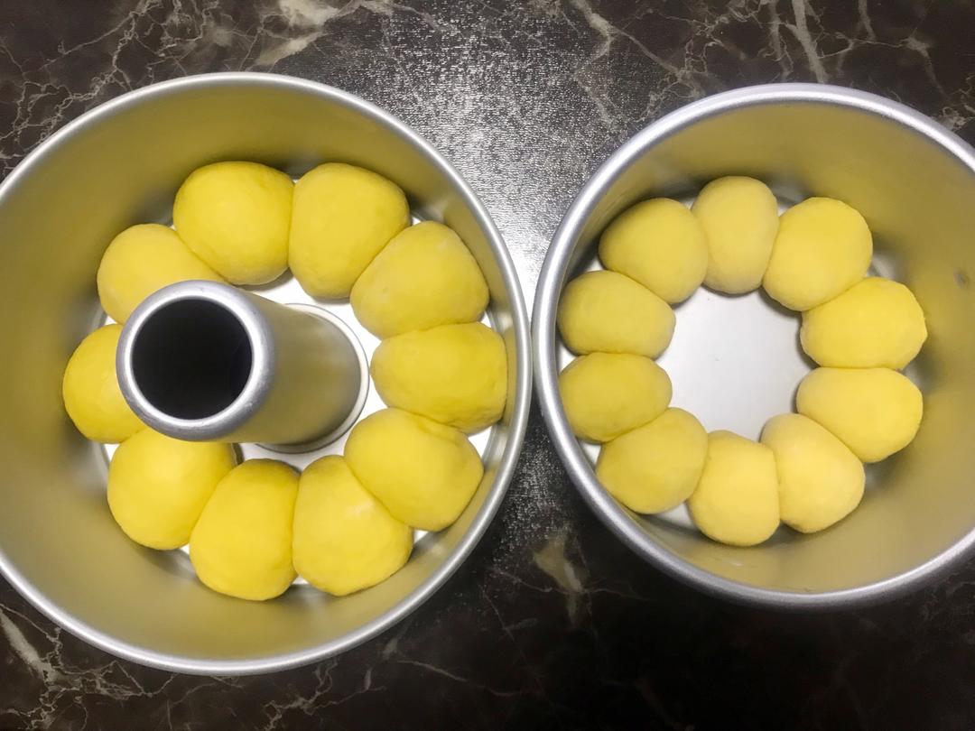 南瓜乳酪夹心面包（面包机揉手套膜）的做法 步骤12