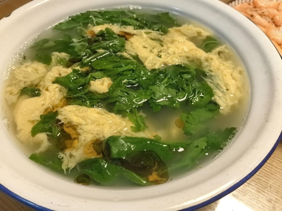 菊花脑鸭蛋汤（清热解毒，降火特别好，一股清流似神仙汤）