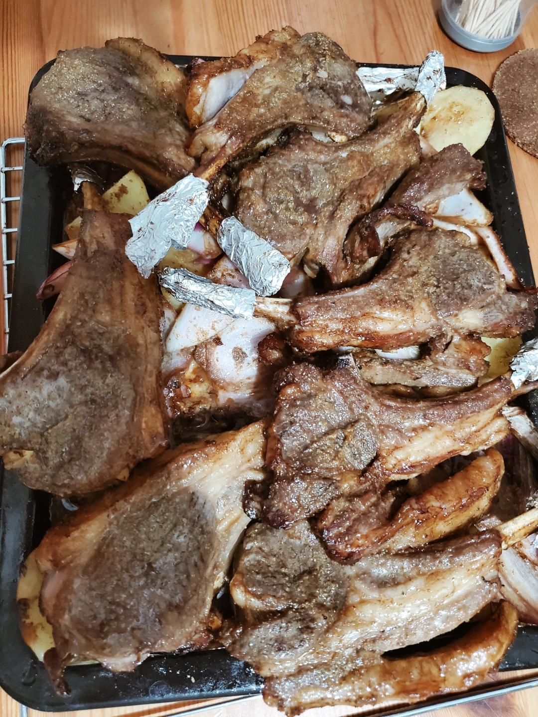 超好吃的烤羊排烤箱版