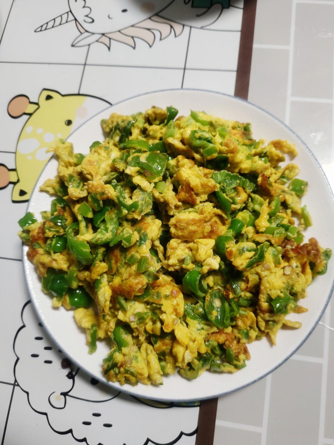 不一样的辣椒炒鸡蛋，简单下饭