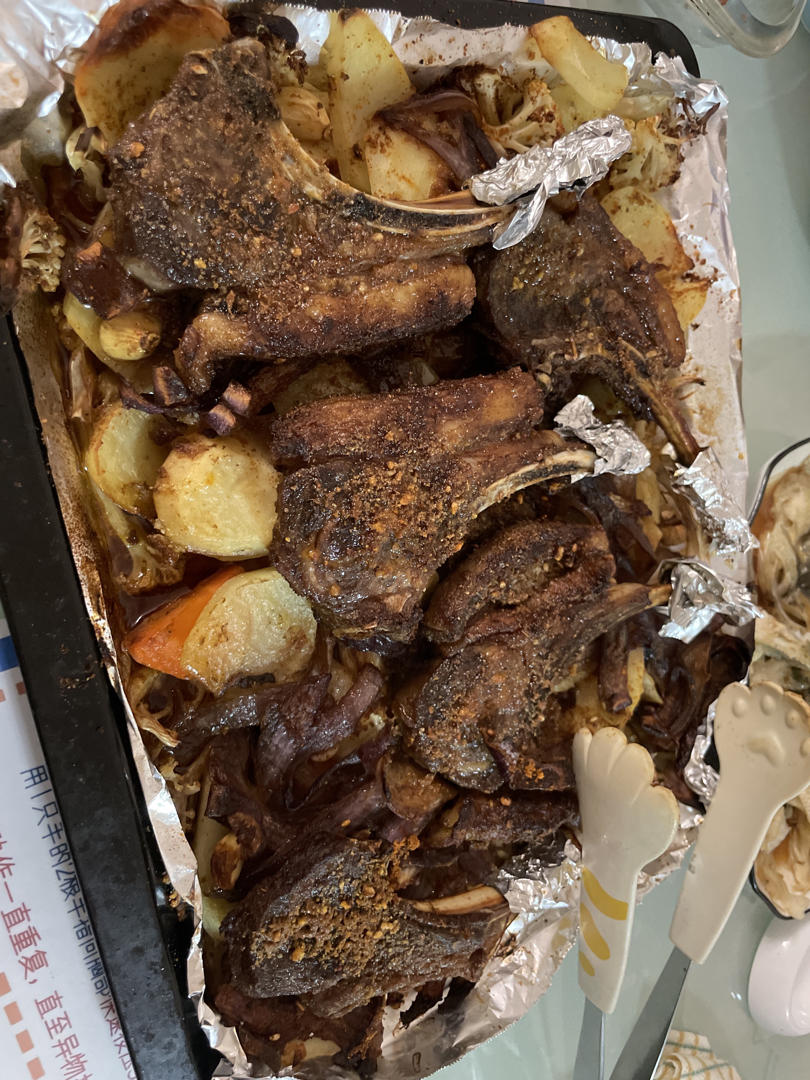 超好吃的烤羊排烤箱版