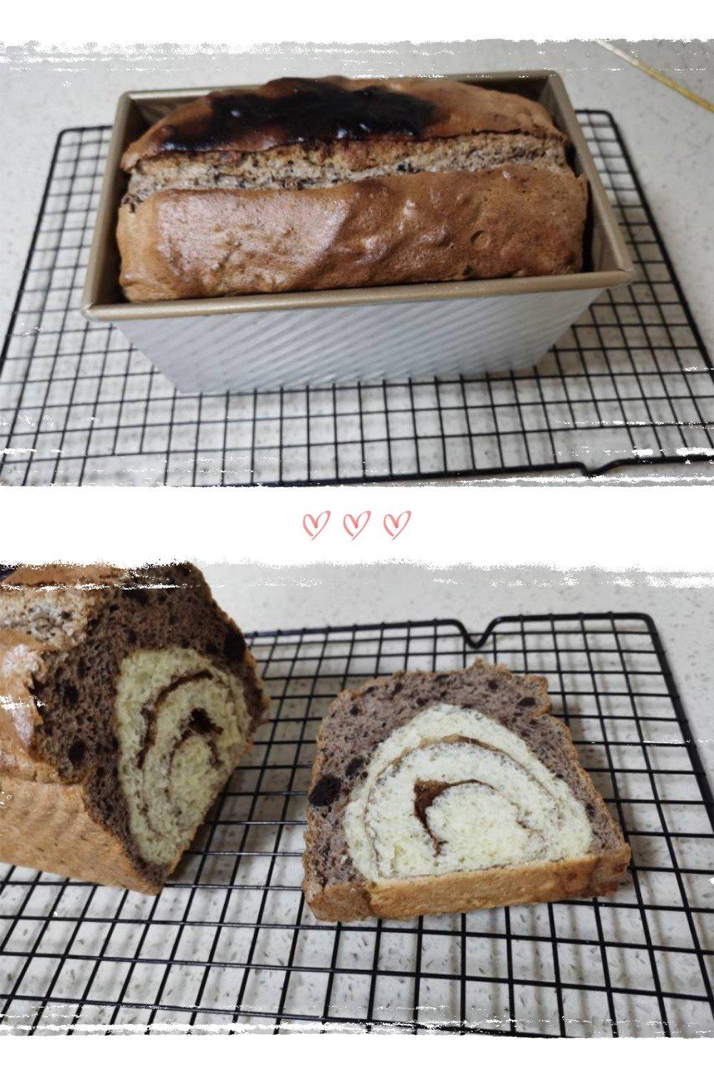 柔软的黑钻吐司🍞可可蛋糕夹牛奶吐司 一箭双雕的美味