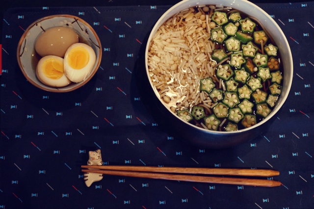 日式金针秋葵凉面（kuro酱版）