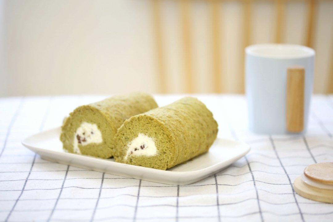 抹茶红豆蛋糕卷