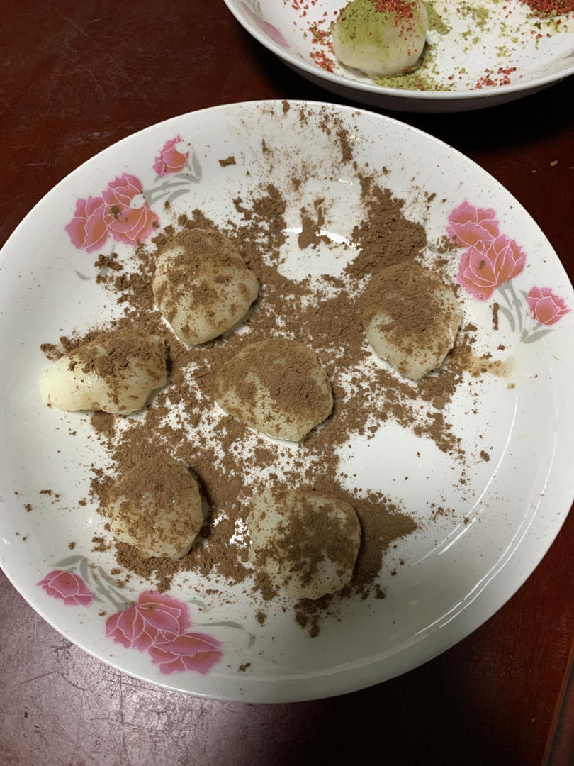 免烤箱‼️简单三步的可可牛奶球🔥超Q弹